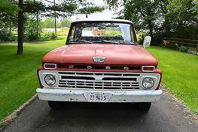 Ford : F-100 1966 ford f 100 pickup truck solid frame body great resto mod project