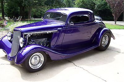 Ford : Other 1934 pro street ford 3 window coupe outlaw body chassis big block 454