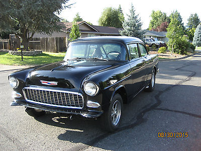 Chevrolet : Bel Air/150/210 150 Business Coupe 1955 55 chevy 150 black beauty gasser ready to race american graffiti car