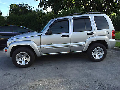 Jeep : Liberty Limited Sport Utility 4-Door 2002 jeep liberty limited 3.7 l v 6 leather 4 wd abs moonroof silver