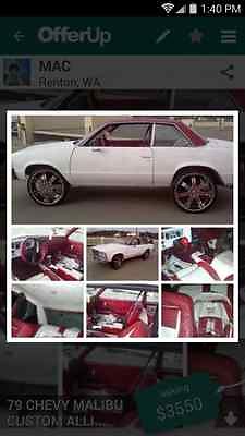 Chevrolet : Malibu Base Red n White '79 Chevy Malibu Custom Alligator interior 24