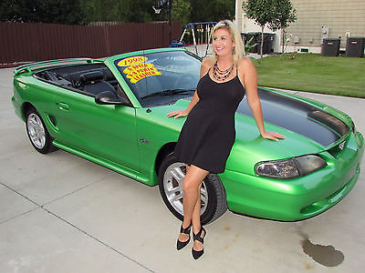 Ford : Mustang  GT   1998 ford mustang gt convertible synergy green 5 speed new top in n c