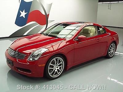 Infiniti : G35 COUPE 6-SPEED HTD LEATHER SUNROOF 2005 infiniti g 35 coupe 6 speed htd leather sunroof 49 k 413045 texas direct