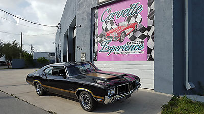 Oldsmobile : 442 Base 1971 oldsmobile 442 coupe real black 442 with rare factory build sheet