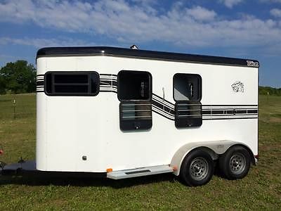 1997 Trail-et Meteor 2Horse Slant Trailer with Rear Tack and Finished Dress
