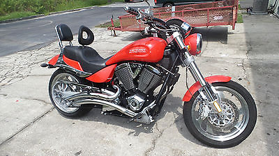 Victory : Hammer 2005 victory hammer red 100 cu 1634 cc motorcycle for sale with video