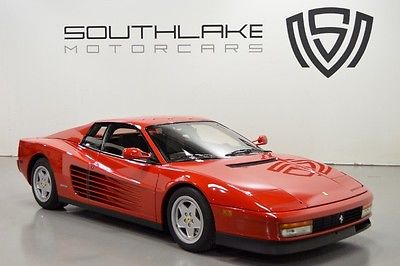 Ferrari : Testarossa 1991 ferrari testarossa rossa corsa red on black with 17 k mi serviced immaculate