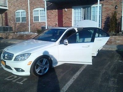 Mercedes-Benz : C-Class White with black leather interior