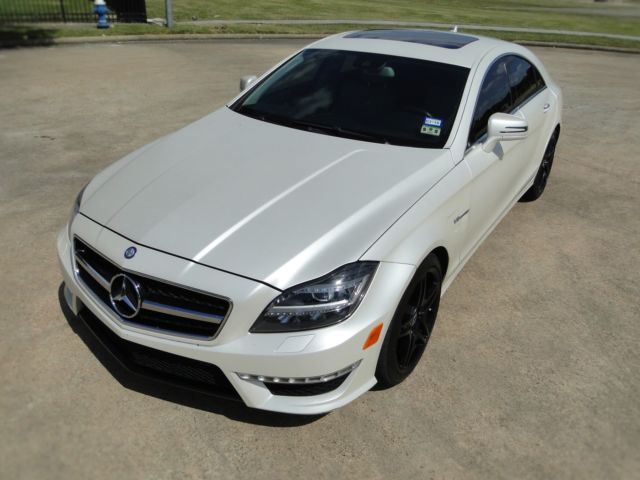 Mercedes-Benz : CLS-Class 4dr CLS63 Pearl White Wrapped 2012 mercedes benz cls 63 biturbo amg wrapped pearl white 100 k warranty finance