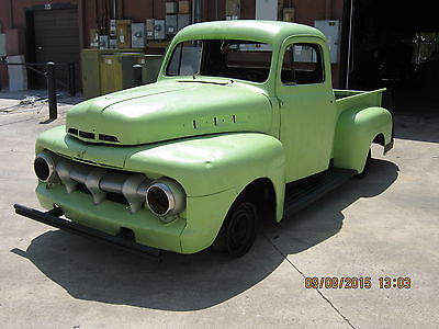 Ford : Other Pickups 1952 ford f 1 barn find rat rod no reserve project 289 v 8 auto trans 9 inch axle