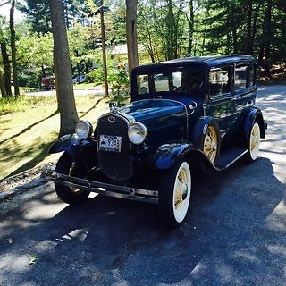 Ford : Model A Model A 4 door 2 tone dark blue light blue very good condition