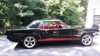 Ford : Mustang GT 1965 ford mustang gt black with red racing stripes 2 door