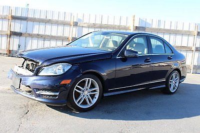 Mercedes-Benz : C-Class C300 4MATIC 2012 mercedes benz c class c 300 4 matic wrecked salvage fixer must see loaded