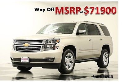 Chevrolet : Tahoe MSRP$71900 4X4 LTZ Leather Sunroof GPS Champagne Silver 4WD New Navigation Heated Cooled Rear Camera Gold 2014 14 15 Cocoa Mahogany Seats