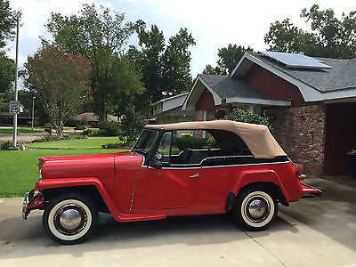 Willys : Jeepster Red 1950 Willys Jeepster Convertible