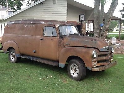 Chevrolet : Other Base 1954 chevy 1 ton panel lwb runs drives lights brakes work patina or concourse