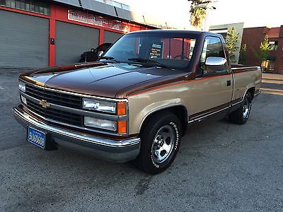 Chevrolet : Silverado 1500 SILVERADO C1500 1989 chevrolet silverado regular cab shortbed 2 wd rare well optioned 2 tone