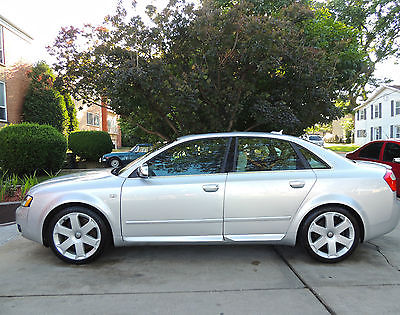 Audi : S4 Base Sedan 4-Door 2005 audi s 4 quattro 117 k metalic silver with off white interior recaro seats