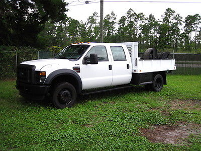 Ford : F-450 F-450 Super Duty 2008 ford f 450 crew cab 6.4 6.4 l v 8 powerstroke diesel with pto flatbed