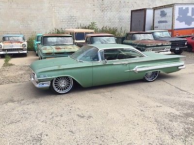 Chevrolet : Impala 2 door hardtop 1960 impala 2 door hardtop barn find solid bagged airride air bags v 8 clean body