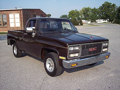 Chevrolet : C/K Pickup 1500 brown 1986 chevy gmc 1 2 ton short bed pickup truck