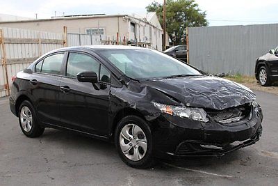 Honda : Civic LX Sedan 4-Door 2015 honda civic sedan damaged rebuilder salvage only 6 k miles economical l k