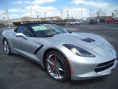 Chevrolet : Corvette 3LT Over 5000 Off Convertible 6.2L Blade Silver Gry Leather 3LT Power Top 8 Speed AT