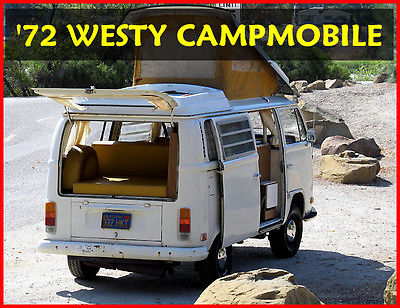 Volkswagen : Bus/Vanagon VW Westy Pop-top, Campmobile, Westfalia 72 vw bus westfalia campmobile poptop westy very orig xlnt int calif