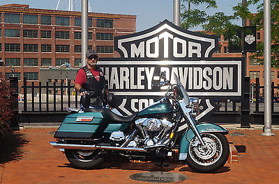 Harley-Davidson : Touring 2002 roadking green led lights usb ports hard bags low mileage