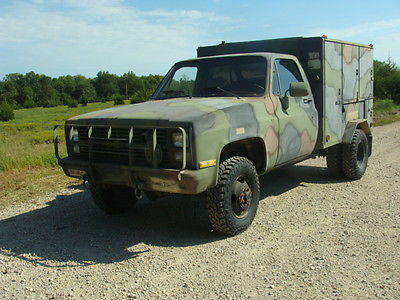 Chevrolet : C/K Pickup 3500 Custom Deluxe 1984 chevrolet m 1028 k 30 cucv 4 x 4 diesel 5 4 ton truck dual rear wheel contact