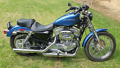 Harley-Davidson : Sportster 2005 blue harley davidson sportster 883 l 2842 miles recently serviced