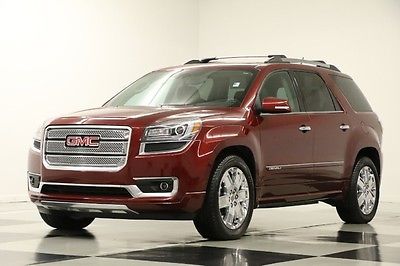 GMC : Acadia AWD Denali DVD Sunroof Navigation Leather Crimson Red 4WD GPS Like New Heated Cooled Seats Head Up Used SUV Rear Camera 2014 14 15 Player