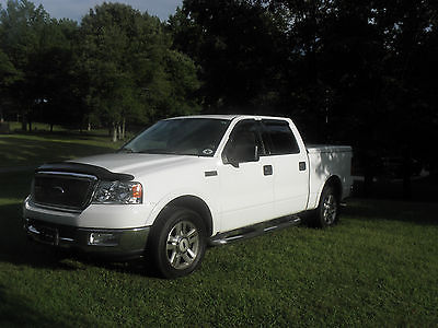 Ford : F-150 Lariat Extended Cab Pickup 4-Door 2004 lariat white beige leather interior 5.4 liter sunroof bed cover new tires