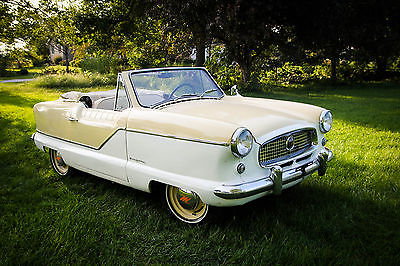 Nash : Metropolitan 2 Door Convertible 1961 nash metropolitan convertible two tone yellow and white parade ready