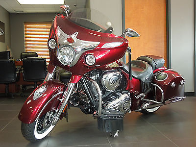 Indian : Chieftain 2014 indian chieftain 1 owner many extras warranty only 5 k miles candy red