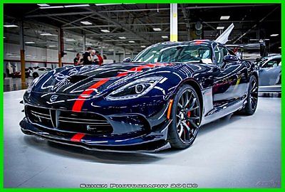 Dodge : Viper ACR GTS-R BLUE WHITE STRIPES INVOICE PRICING! 8.4 l 6 speed black interior painted wing acr seat belts on order pre sell