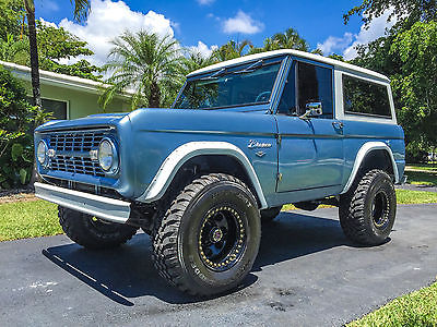 Ford : Bronco 1966 ford bronco body lift blue 33 tires frame off restoration mint