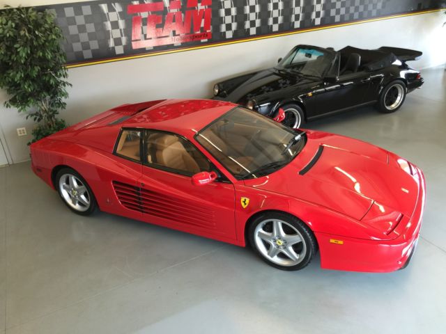 Ferrari : Testarossa 512 TR 1992 ferrari 512 tr red tan 14 k mi 2 owner major service done 7 2015