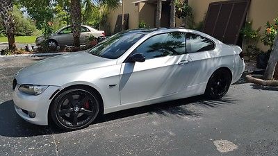 BMW : 3-Series Coupe 2007 silver bmw 335 i coupe twin turbo black leather interior sunroof regular