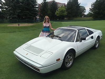 Ferrari : 328 1988 1 2 ferrari 328 gts rare white on tan original us collectors car serviced