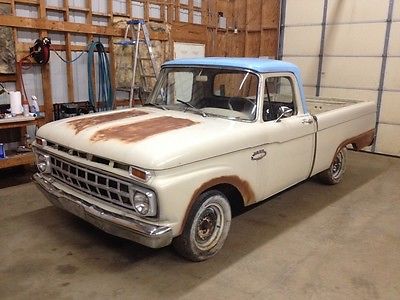 Ford : F-100 SWB Custom Cab 1965 ford f 100 swb custom cab 289 v 8 auto caribbean turquoise w green int