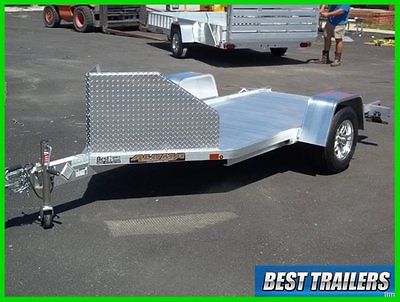2016 aluma mc10 New single bike motorcycle aluminum trailer new ramp 54 x 10