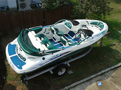 1998 SEA-DOO CHALLENGER 1800 JET BOAT WITH TRAILER & ALL NEW UPHOLSTERY
