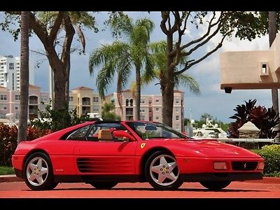 Ferrari : 348 GTS RED ONLY 17K MILES! $580.00 A MONTH TAN LEATHER TARGA GTS