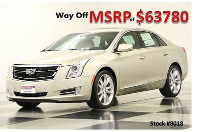 Cadillac : XTS MSRP$63780 Premium Sunroof Leather GPS Silver Coast Metallic New Navigation Heated Cooled Seats Camera 14 15 2015 16 Gold Park Assist Head Up