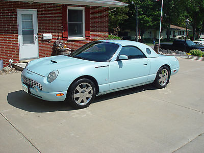 Ford : Thunderbird Base Convertible 2-Door 2003 ford thunderbird desert sky blue two tops and top stand cheapest around
