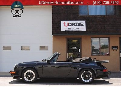 Porsche : 911 Carrera 930 g 50 cabriolet 5 speed pwr sts new top spoilers service history clean carfax