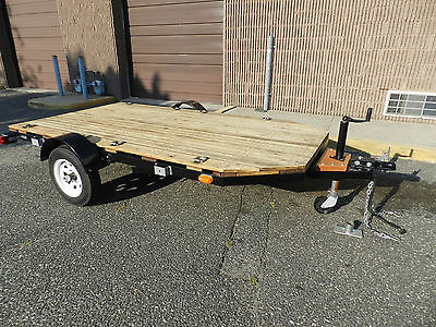 HEAVY DUTY FLATBED UTILITY TRAILER FOR ATV, MOTORCYCLE, SNOWMOBILE, LANDSCAPING