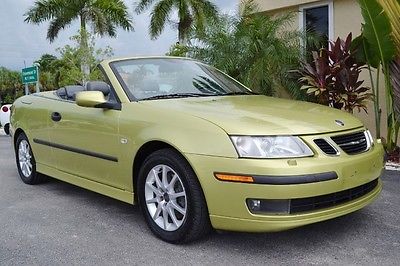 Saab : 9-3 Arc Convertible 2004 saab 9 3 arc convertible heated leather turbo 50 k miles lime yellow