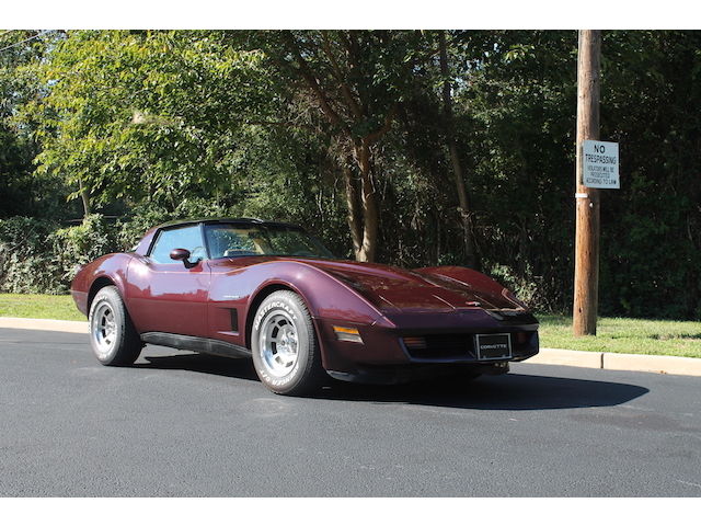 Chevrolet : Corvette 2dr Coupe low miles dark claret automatic glass t-tops one of 853